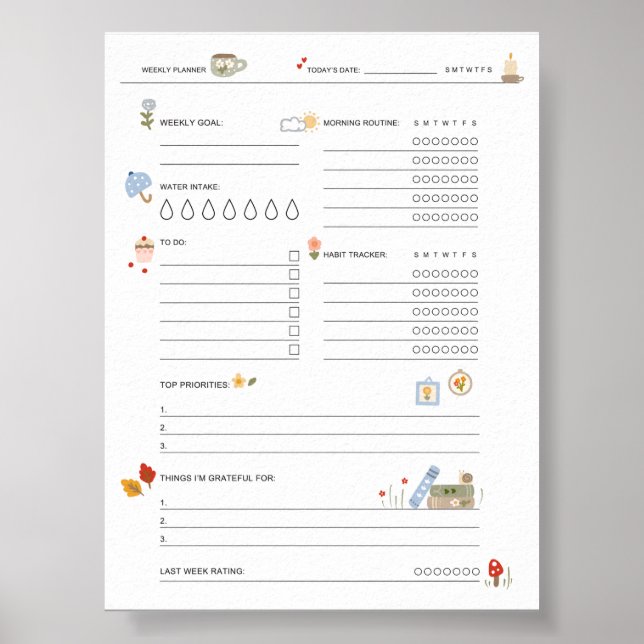 Selbstversorger-Planner für Mamas Gemütliche Welln Poster (Vorne)