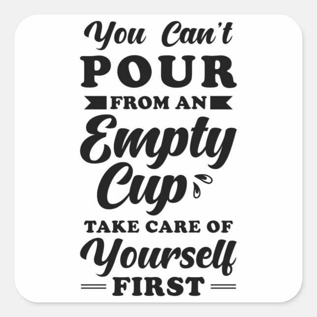 Selbstversorgung durch Inspiration Quadratischer Aufkleber (Vorderseite)