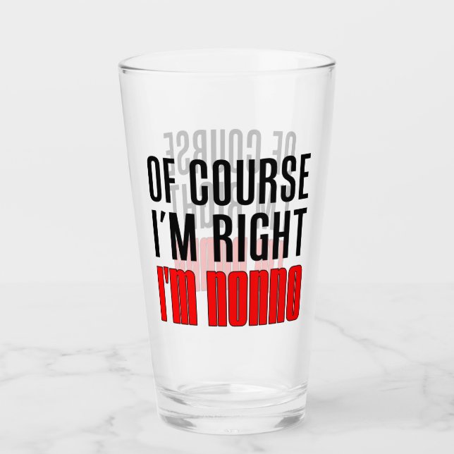 Selbstverständlich bin ich Recht, das ich Nonno Glas (Vorderseite)