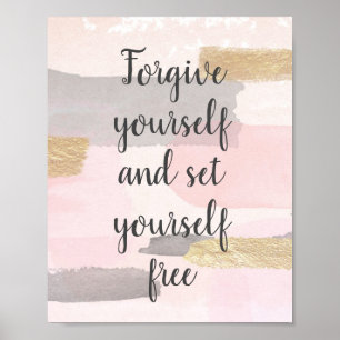 SELBSTVERSTÄNDLICH - Pink Gold Quote Poster