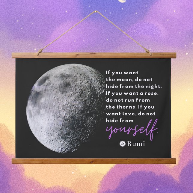 Selbstverständlichkeit und Selbstakzeptanz - inspi Wandteppich Mit Holzrahmen (Von Creator hochgeladen)