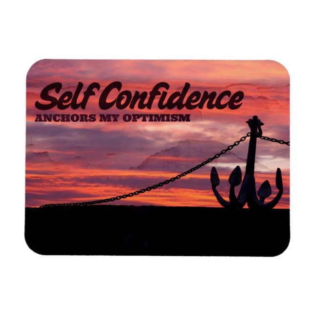 "Selbstvertrauen" Motivation Affirmation Flexibel Magnet (Horizontal)