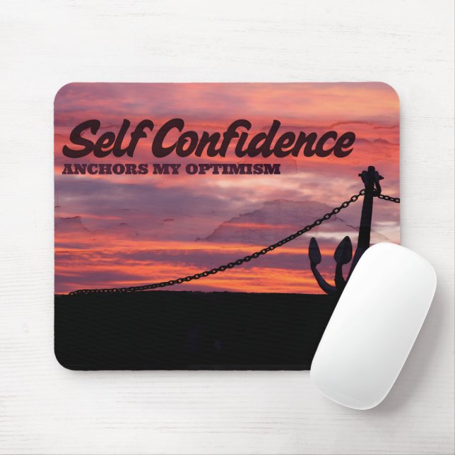 "Selbstvertrauen" Motivation Affirmation Mousepad (Mit Mouse)