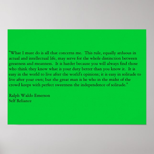 Selbstvertrauen Poster (Vorne)