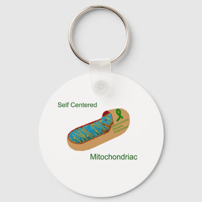 selbstzentriertes Mitochondrium Schlüsselanhänger (Vorderseite)