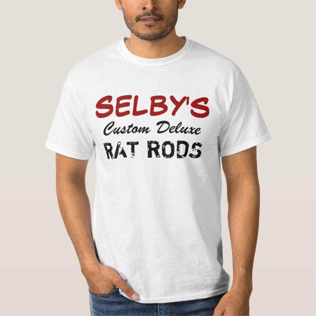 SELBY, kundenspezifisches deluxes, RATTEN-STANGEN T-Shirt (Vorderseite)