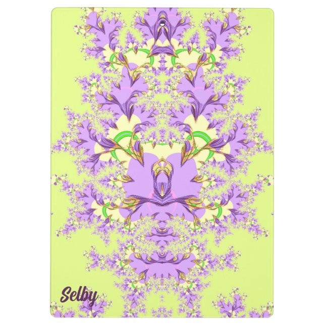 SELBY ~ Mauve, Gelb Grün Klemmbrett (Rückseite)