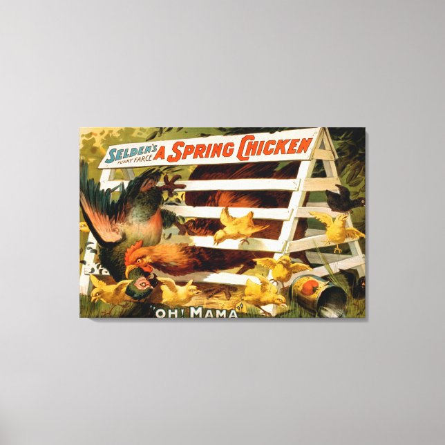 Selden's Funny Farce, Ein Frühlingsspiel Leinwanddruck (Vorderseite)