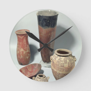 Selection of vases, Naqada I/II Period, 4000-3100 Runde Wanduhr