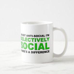 Selectively Social Funny Mug Tasse
