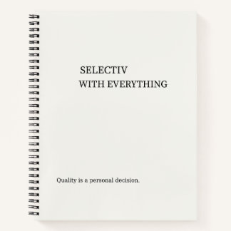 Selektiv mit allem minimalistischen Wandkunst Notizbuch