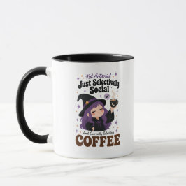 Selektiv soziale Hexe Schwarz Zweifarbig Tasse Ges
