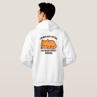 Selektiv soziales Kätzchen – Süße Kawaii schlafend Hoodie