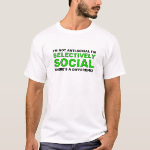 Selektiv Soziales Lustiges T-Shirt