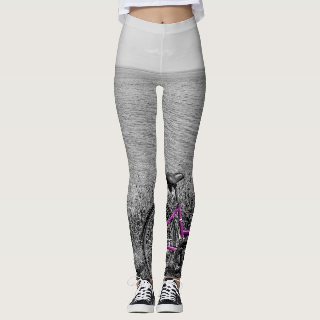 Selektive Farbe des Mackinac Island Bike Leggings (Vorderseite)