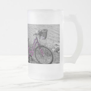 Selektive Farbe des Mackinac Island Bike Mattglas Bierglas