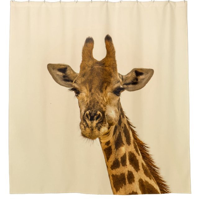 SELEKTIVE FOCUS FOTOGRAFIE VON GIRAFFE DUSCHVORHANG (Vorderseite)