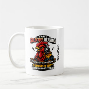 Selektive Hör-Katze-Tasse Lustiger Hahn Kaffeetasse
