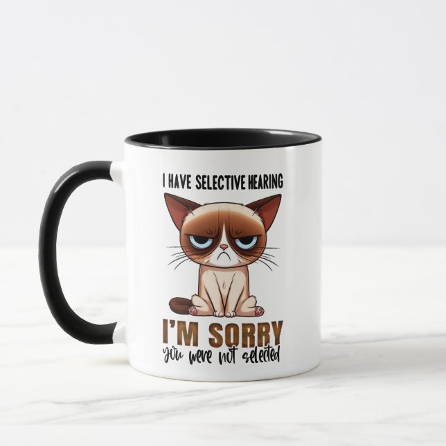 Selektive Katzenkatze-Tasse - Funny Sarcastic Zita Tasse (Links)