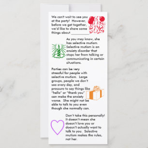 Selektive Mutismus Geburtstagskarte
