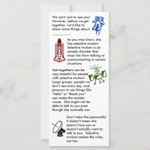 Selektive Mutismus: Girl-Flachkarte zusammenbringe