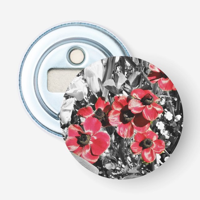 Selektive Schönheit - Anemonblüten Flaschenöffner (Vorderseite)