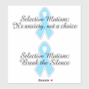 Selektiver Aufkleber für Mutismus Vinyl Sticker