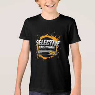 "Selektiver Hörmodus: ON" Kinder Tri-Blend Shirt