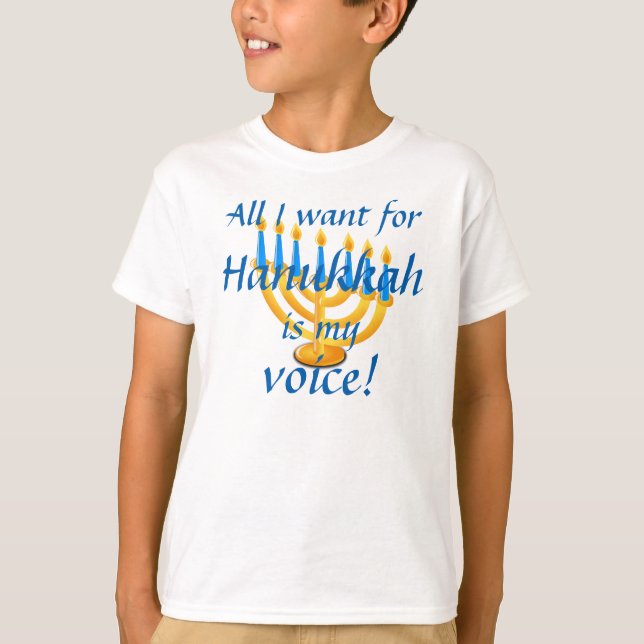 Selektiver Mutismus Hanukkah T-Shirt (Vorderseite)