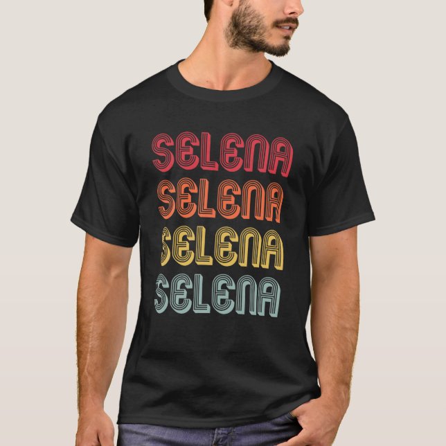 SELENA Geschenkname Personalisiert Retro Vintager  T-Shirt (Vorderseite)