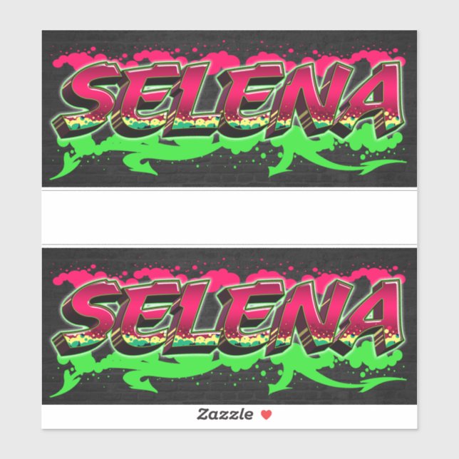 Selena Vorname Name Graffiti Aufkleber Sticker (Blatt)