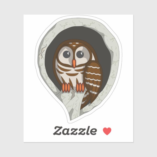 Selene die Owl Contour Sticker (Blatt)