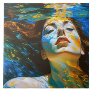 "Selene" - Frauen im Wasser Fliese