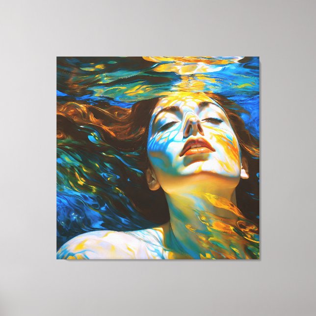 "Selene" - Frauen im Wasser Leinwanddruck (Vorderseite)