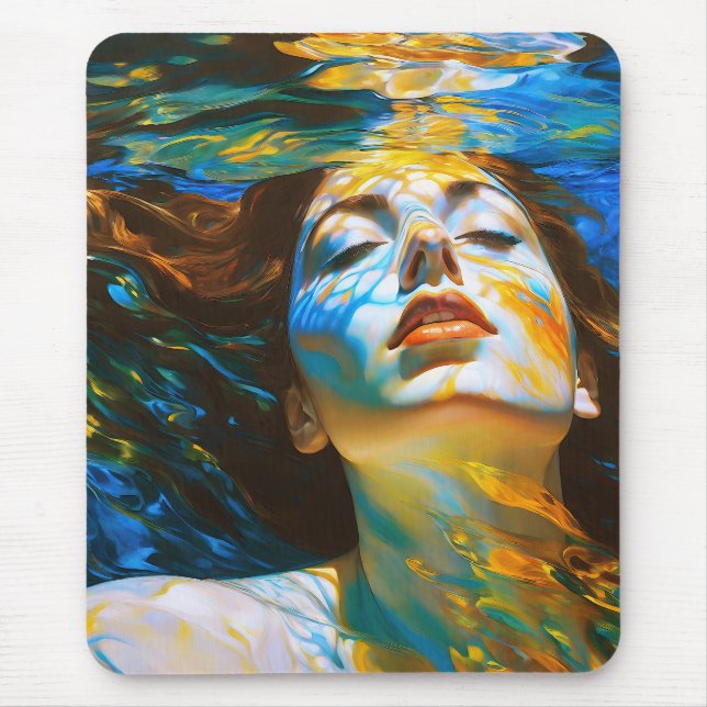 "Selene" - Frauen im Wasser Mousepad (Vorne)