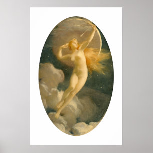 Selene, Göttin des Mondes Jules Machard Poster
