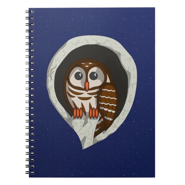 Selene the Owl Notebook Notizblock (Vorderseite)