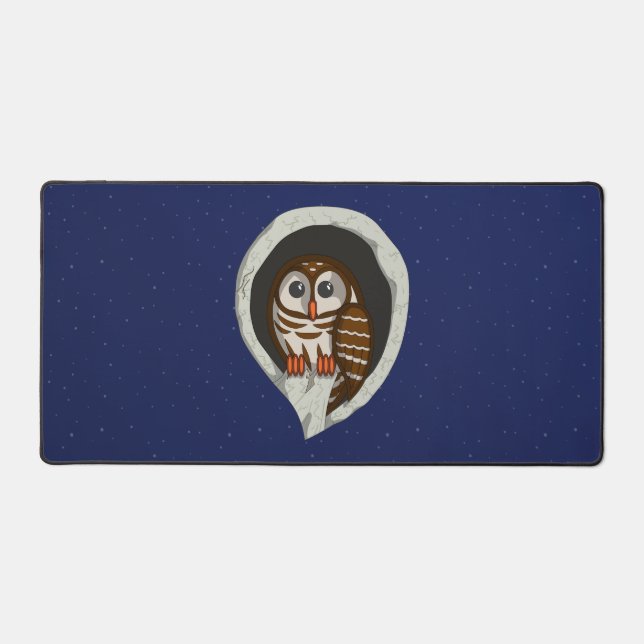 Selene the Owl Schreibtischunterlage (Vorderseite)