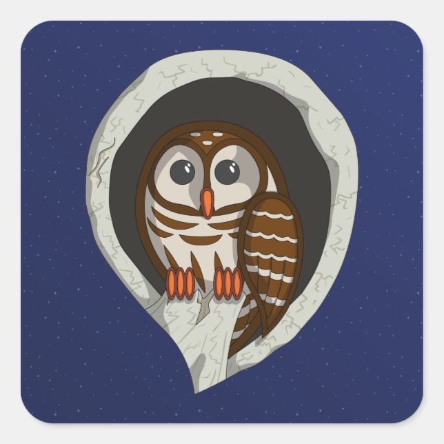 Selene the Owl Sticker (Vorderseite)