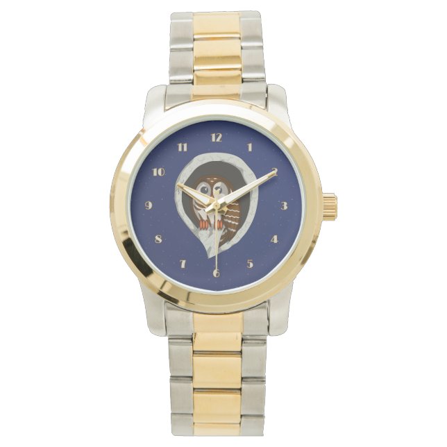 Selene the Owl Watch Armbanduhr (Vorderseite)