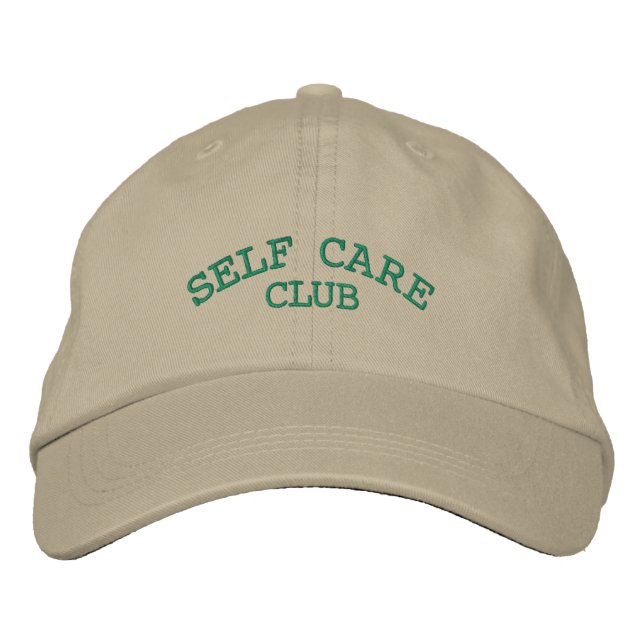 Self Care Club Bestickte Baseballkappe (Vorderseite)