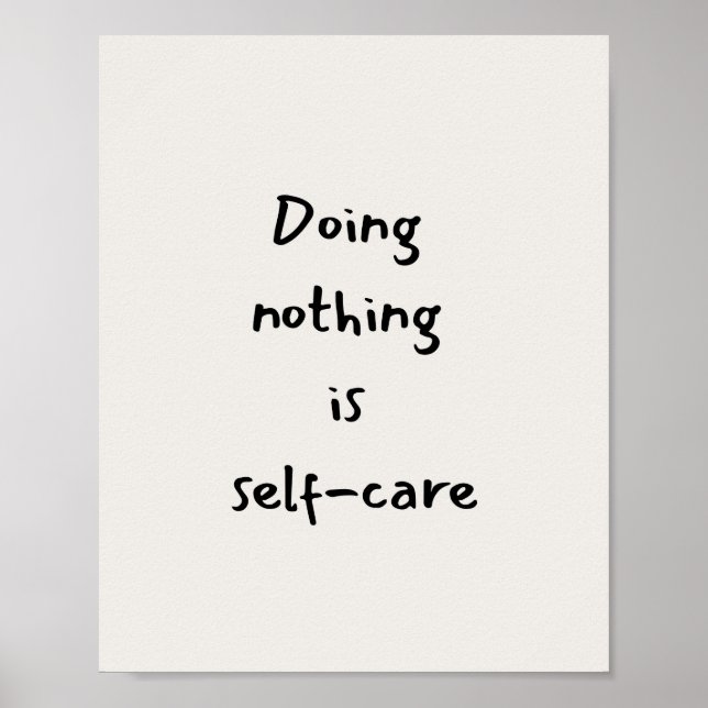 Self-care quote poster (Vorne)