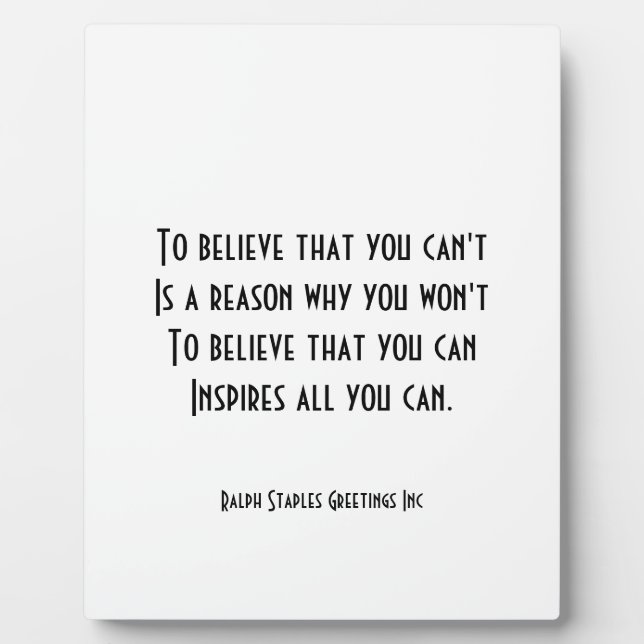 Self Confidence Fotoplatte (Vorderseite)