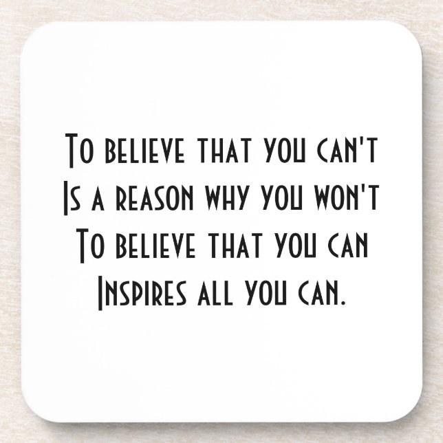 Self Confidence Getränkeuntersetzer (Vorderseite)