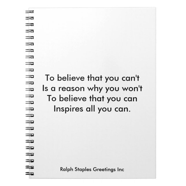 Self Confidence Notizblock (Vorderseite)