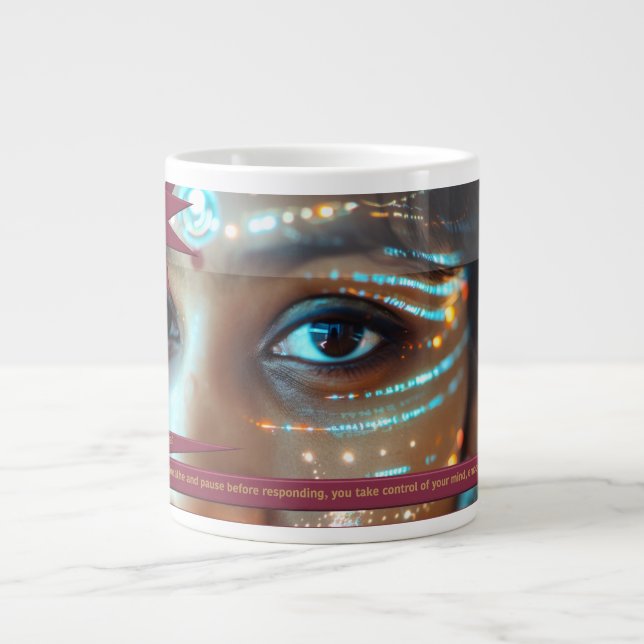 "Self-Control Is YOUR SuperPower" Jumbo-Tasse (Vorderseite)