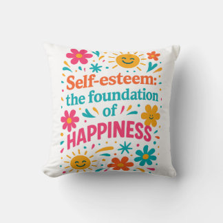 Self-Esteem and Happiness Kissen