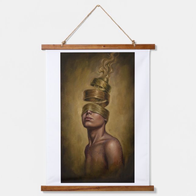 Self-Facing Wandteppich Mit Holzrahmen (Vorderseite)