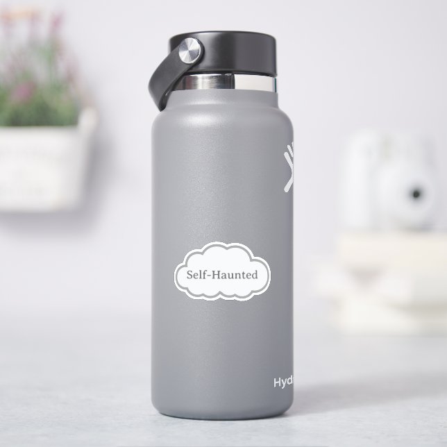 Self-Haunted - Relatable Cloud Sticker (HydroFlask)