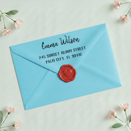 Self Inking Custom Name And Address Rubber Stamp Permastempel
